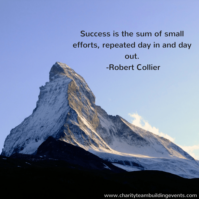 Success is the sum of small efforts repeated day in and day out. Rober Collier